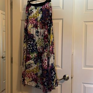 Lapis floral print pleated skirt